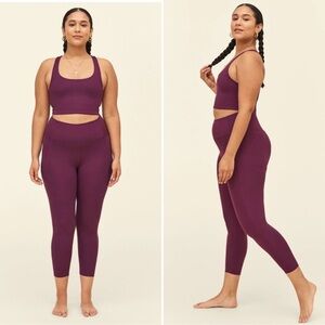 GIRLFRIEND COLLECTIVE Plum Purple NWT Compressive High-Rise Crop Legging